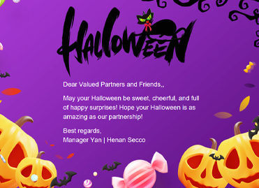 Messaggio di saluto di Halloween del CEO di Henan Secco