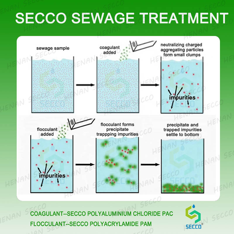 Come si dovrebbe operare quando si utilizzano poliacrilammide e cloruro di polialluminio per la flocculazione delle acque reflue e il trattamento della sedimentazione?